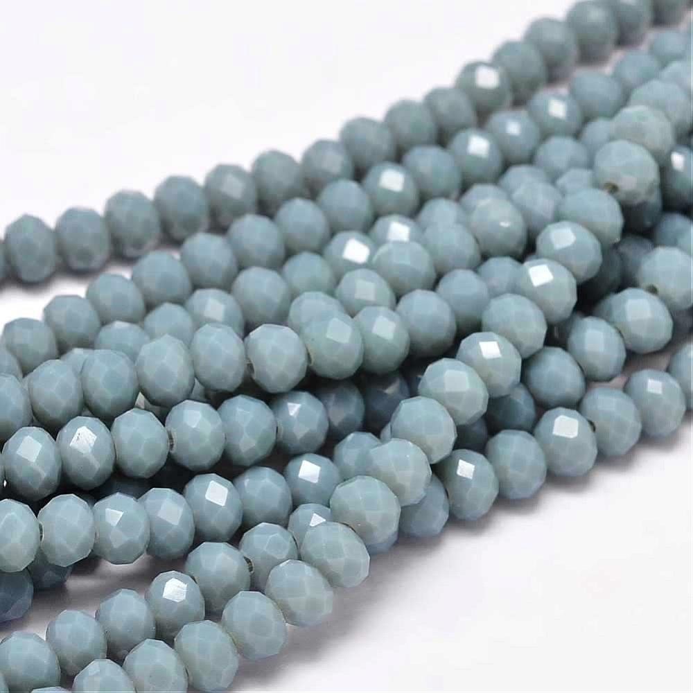 Chinese Crystal 100 Rondelle Beads 6mm X 4mm Color Gray – Krafts and Beads