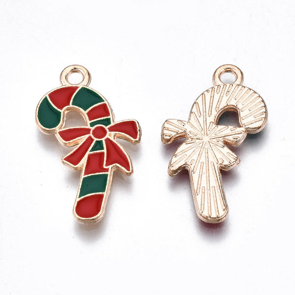 Candy Cane Christmas Charms (4 Pieces)