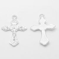 Crucifix Crosses Pewter Silver (8 Pieces)