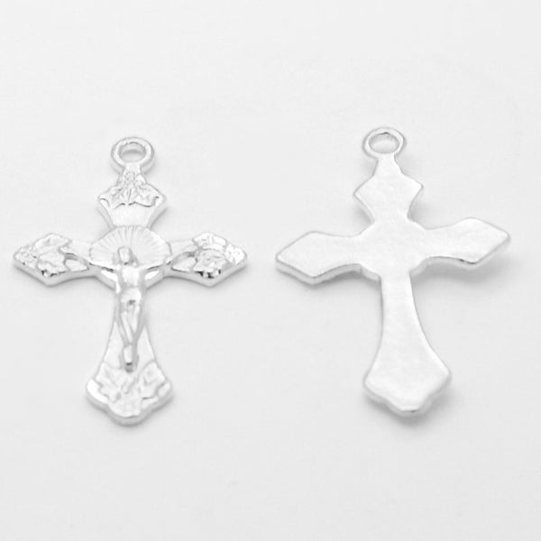 Crucifix Crosses Pewter Silver (8 Pieces)