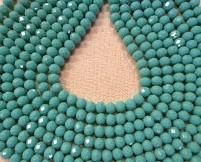 Chinese Crystal Beads Rondelle Shape 8mm X 6mm Jade Medium Green