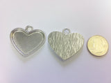 Fill-in Heart Silver Pendant (1 Piece)