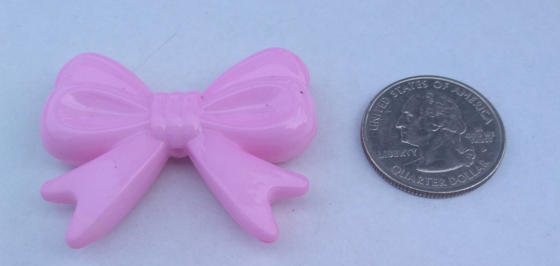 Acrylic Bow Knot Bead Pink - Krafts and Beads