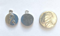 Breast Cancer Round Hope Charms ( 6 Pieces) - Krafts and Beads