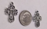 Bulk Crosses Pewter Silver (15 Pieces) - Krafts and Beads