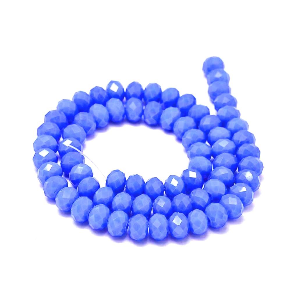 Chinese Crystal 100 Rondelle Beads 6mm X 4mm Color Jade Lt Sapphire - Krafts and Beads