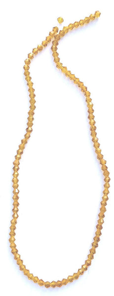 Chinese Crystal Beads Bi-Cone Shape, Orange 4mm 100 Beads - Krafts and Beads