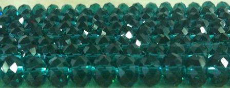 Chinese Crystal Beads Rondelle Shape 10mm X 7mm Color Emerald Green - Krafts and Beads