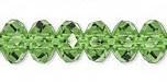 Chinese Crystal Beads Rondelle Shape 6 mm X 4mm Color Peridot Green - Krafts and Beads