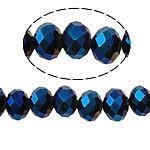 Chinese Crystal Beads Rondelle Shape 6mm X 4mm Color Metallic Blue 100 Beads - Krafts and Beads