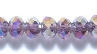 Chinese Crystal Beads Rondelle Shape 8mm X 6mm Amethyst AB - Krafts and Beads