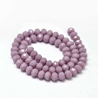 Chinese Crystal Beads Rondelle Shape 8mm X 6mm Jade Plum - Krafts and Beads