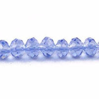 Chinese Crystal Beads Rondelle Shape 8mm X 6mm Light Sapphire - Krafts and Beads