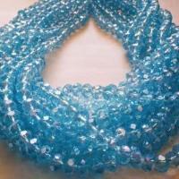 Chinese Crystal Beads Rondelle Shape, Aquamarine AB - Krafts and Beads