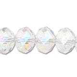 Chinese Crystal Beads Rondelle Shape, Color Crystal AB 140 Beads 3mm X 2mm - Krafts and Beads
