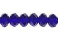 Chinese Crystal Rondelle Shape 4mm X 3mm Cobalt Blue 140 Beads - Krafts and Beads