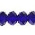 Chinese Crystal Rondelle Shape 6mm X 4mm Cobalt Blue 100 Beads - Krafts and Beads