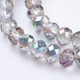 Chinese Crystal Rondelle Shape Clear & Multi-Colors 70 8mm X 6mm Beads - Krafts and Beads