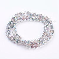 Chinese Crystal Rondelle Shape Clear & Multi-Colors 70 8mm X 6mm Beads - Krafts and Beads