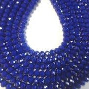 Chinese Crystal Rondelle Shape 6mm X 4mm Cobalt Blue Beads