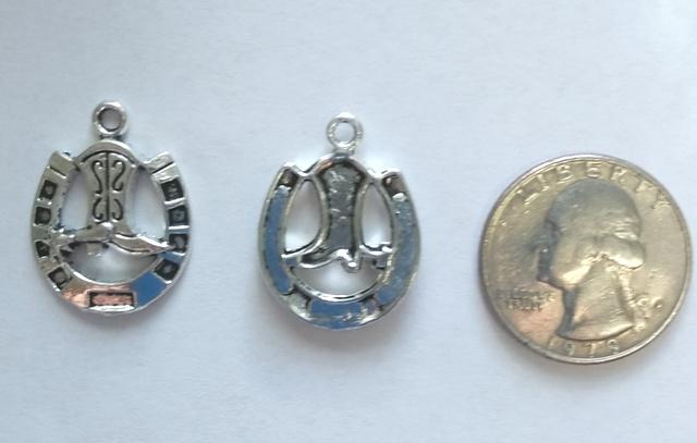 Cowboy Boot & Horse Shoe Charms (8 Pieces) - Krafts and Beads