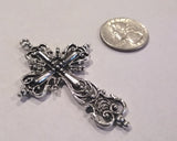 Cross Pendant Silver (2 Pieces) - Krafts and Beads