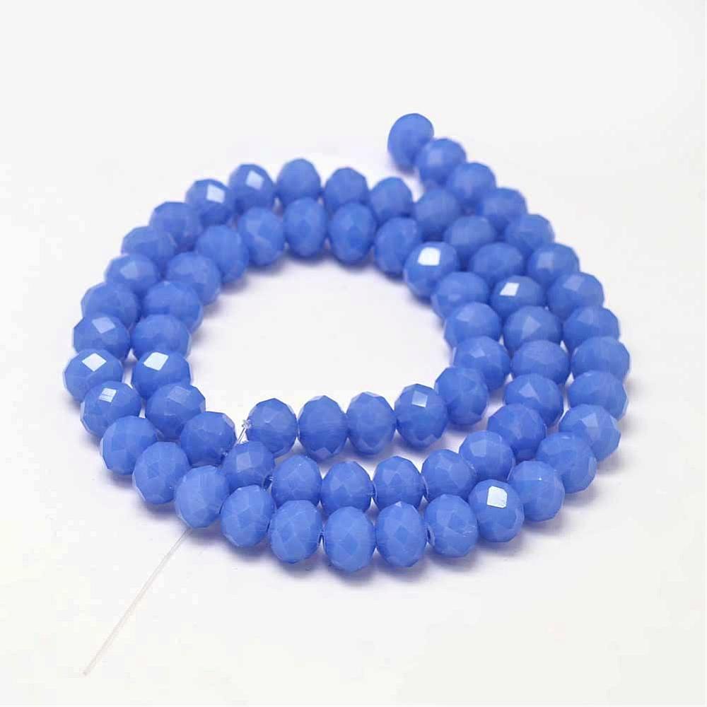 Chinese Crystal Rondelle Beads 8mm X 6mm Jade Sapphire