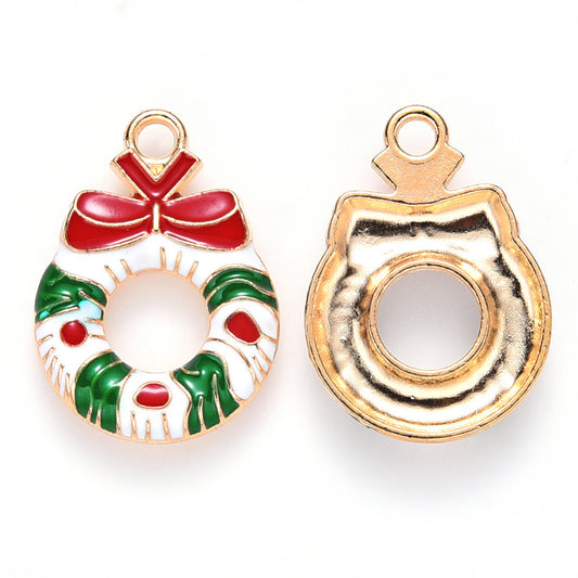 Wreath Christmas Charms (3 Pieces)