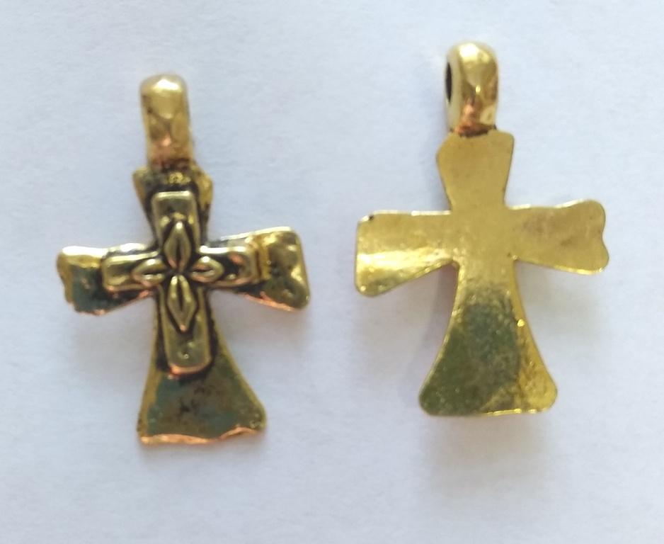 Gold Crosses (5 Pieces) - Krafts and Beads