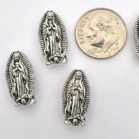 Guadalupe Metal Beads, Mary Beads (5 Pieces) - Krafts and Beads