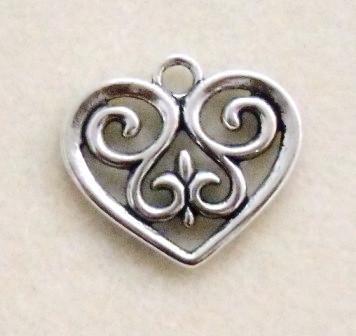 Heart Charms (3 Pieces) Excellent for bracelet or necklace. - Krafts and Beads