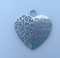 Mother and Daughter Forever Heart Charms (3 Pieces) - Krafts and Beads