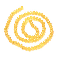 Chinese Crystal Beads Rondelle Shape 6mm X 4mm, Light Orange