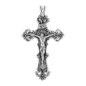 Pewter Cross Crucifix (3 Pieces) - Krafts and Beads