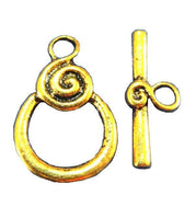 Pewter Gold Colored Toggle and Bar (3 Sets) - Krafts and Beads