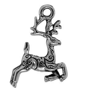 Pewter Reindeer Charm (8 Pieces) - Krafts and Beads