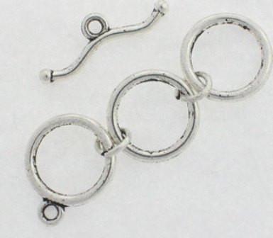 Pewter Toggle and Bar with Extension (3 Sets) 1 - Krafts and Beads