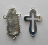 Rosary Center and Cross with AB Rhinestones (1 Set) - Krafts and Beads