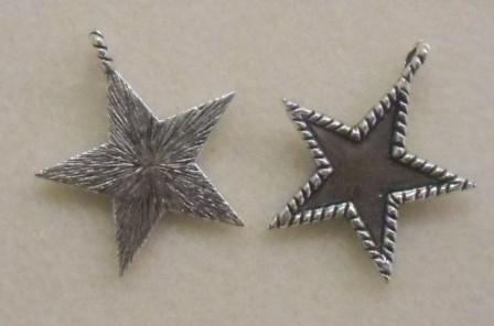 Star Charms (6 Pieces) - Krafts and Beads