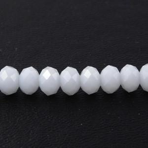 Chinese Crystal Beads Rondelle Shape 4mm X 3mm White AB Beads