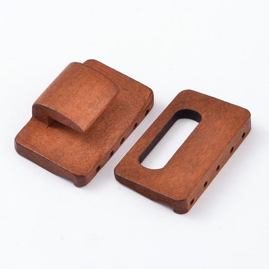 Wood Clasp for Bracelet or Belt Buckle - Krafts and Beads